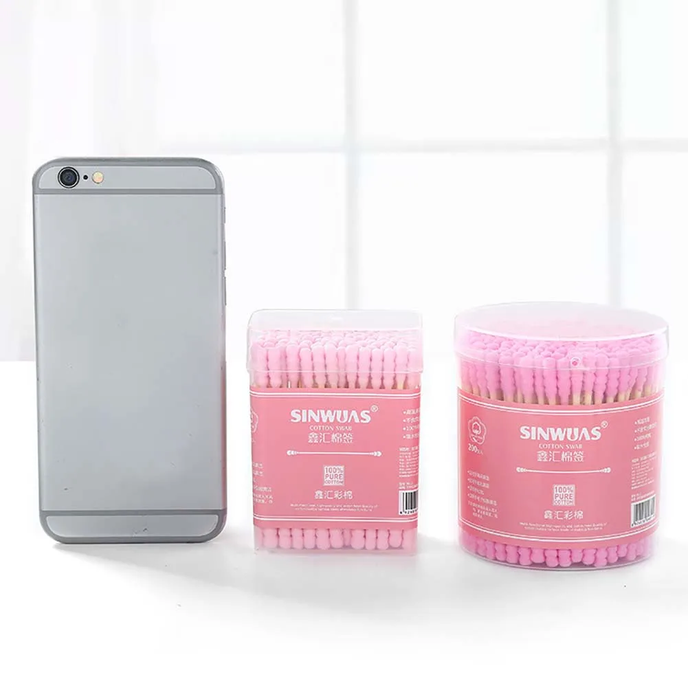 Деревянный ватный тампон с двойной нитью для одноразового макияжа ювелирные