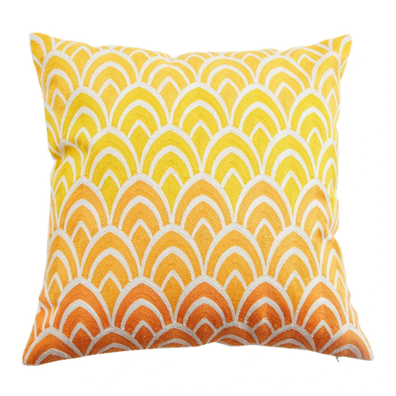 Наволочка ручной работы из хлопка и холста с вышивкой наволочка в стиле бохо