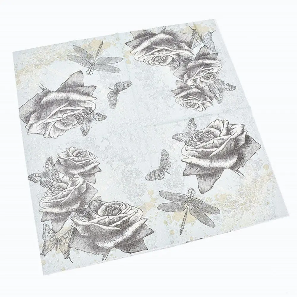 20 ps/bag бабочка бумажная салфетка ткани мультфильм печати бумажные носовые платки