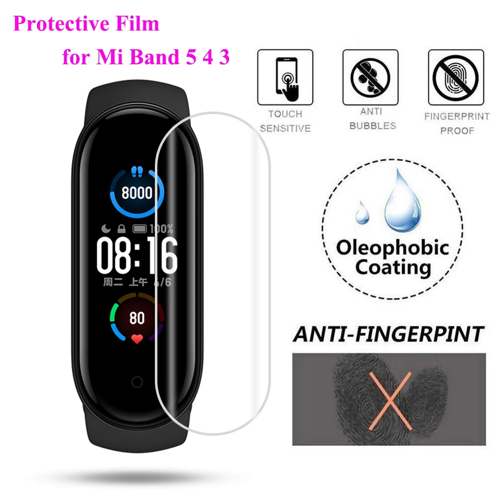 

Гидрогелевая Защитная пленка для Xiaomi Band 4/5/3, 1/3/5 шт.