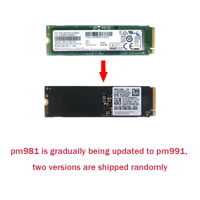 Твердотельный накопитель SAMSUNG M.2 PM981 SSD на 256 Гб 512 твердотельный жесткий диск M2 NVMe