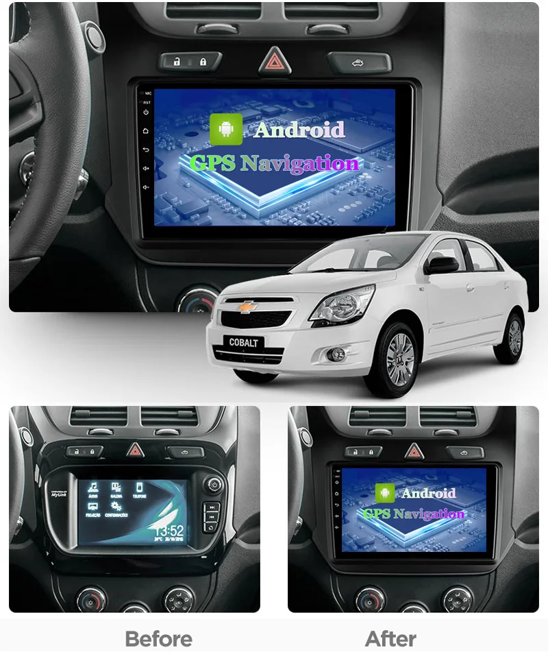 Автомагнитола для Chevrolet Cobalt 2 мультимедийная стерео-система на Android 10 с GPS