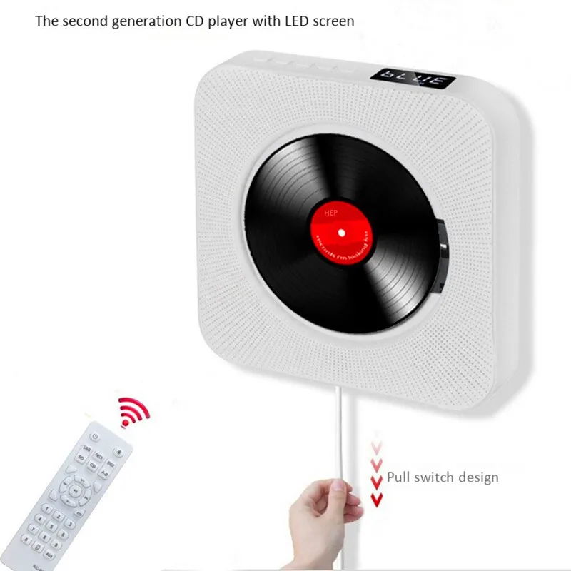 Bluetooth wireless LED screen CD player sound MP3 TF card U disk aux 3.5 USB play learning machine wall desktop speaker FM radio |