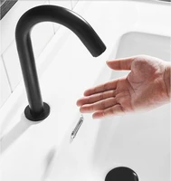 bathroom sensor basin faucet black basin mixer tap faucet brass sink wash crane brass