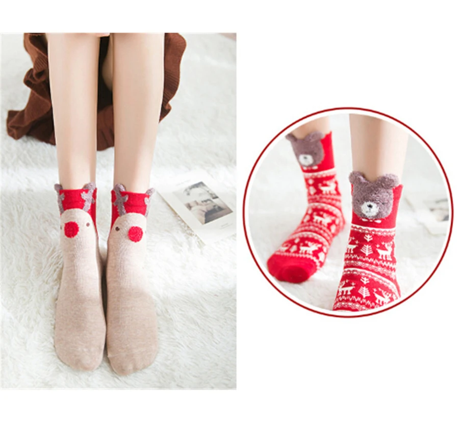 1 пара рождественских носков Санта Клаус оленем подарочные детские унисекс на