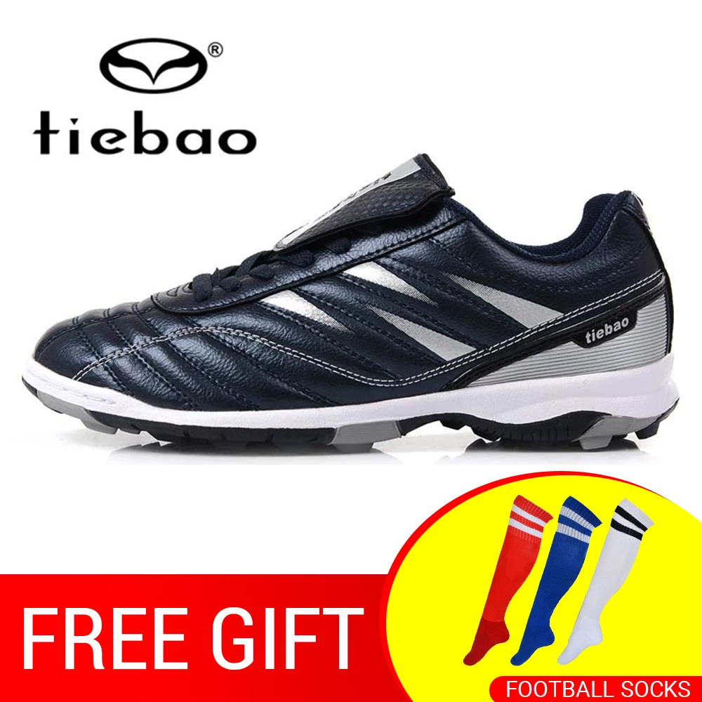 TIEBAO Men Women TF Turf Rubber Soles Football Boots Outdoor Sports Training Soccer Shoes Sneakers Buy Shoes Get Free Socks