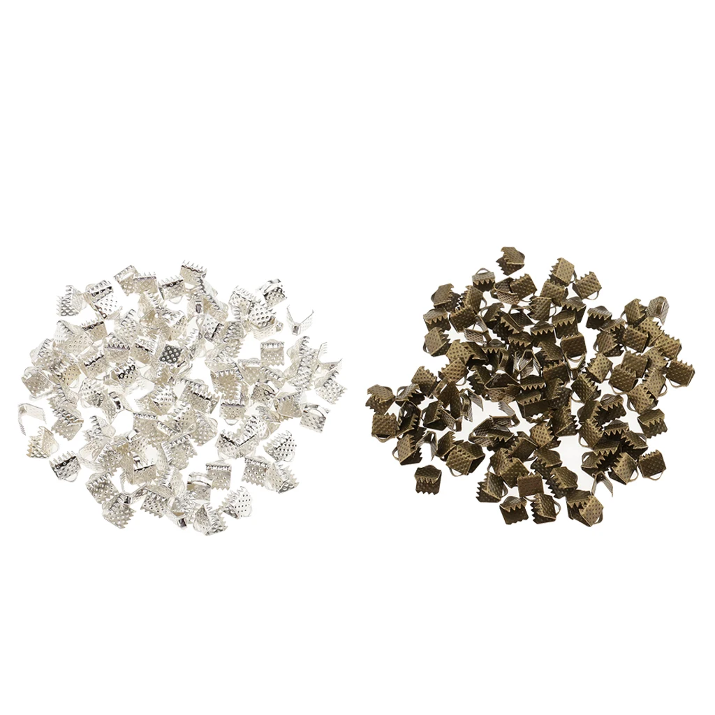 Обжимные застежки для ожерелья сделай сам 200 шт. фурнитура изготовления чокеров