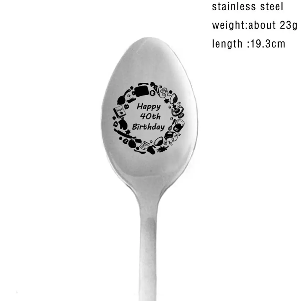 40th Spoons Taoup 32 дюйма 40 дюймов Золотой номер шары фольга 21 30 40 50 60 с днем рождения шары-цифры шары День рождения Декор для взрослых - Цвет: 40th Spoons