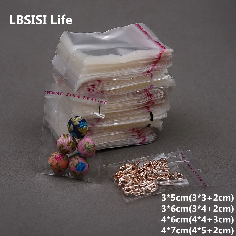 LBSISI Life 1000 шт. 4*6 см маленькие зеркальные пакеты самоклеящиеся пластиковые