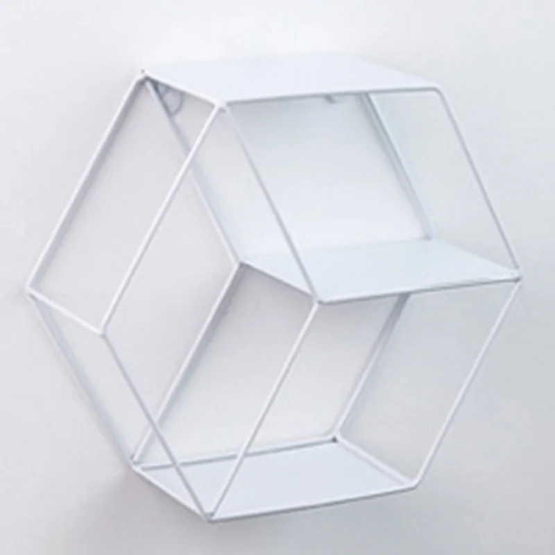 Шестиугольный настенный держатель для полки хранилища декоративный