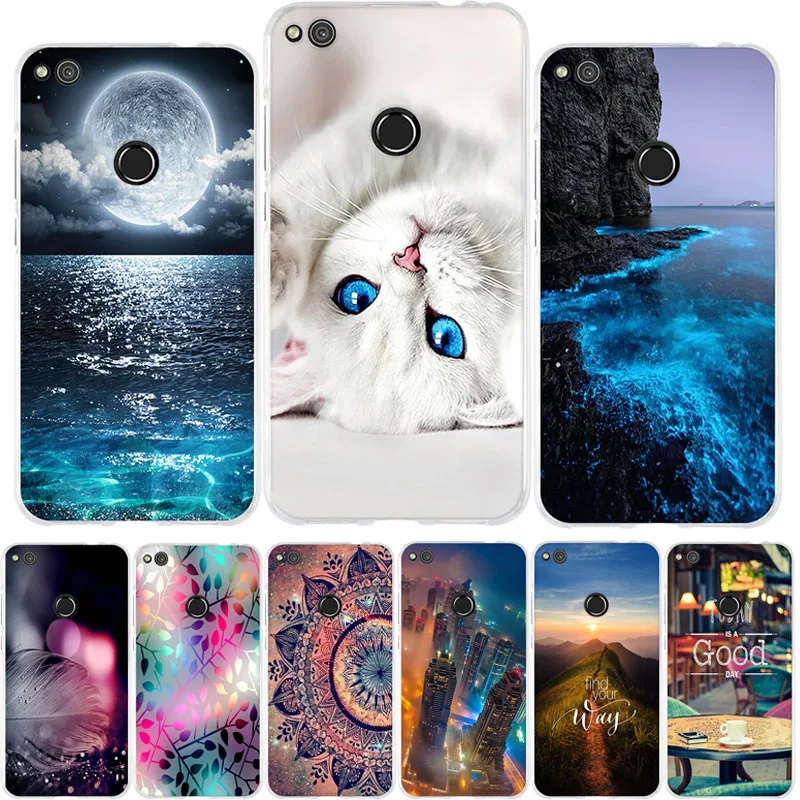 

Soft Sillicone Coque For Huawei P8 Lite 2017 Case Floral Printed Shell For Huawei honor 8 lite TPU Back Cover For Honor 8 Lite