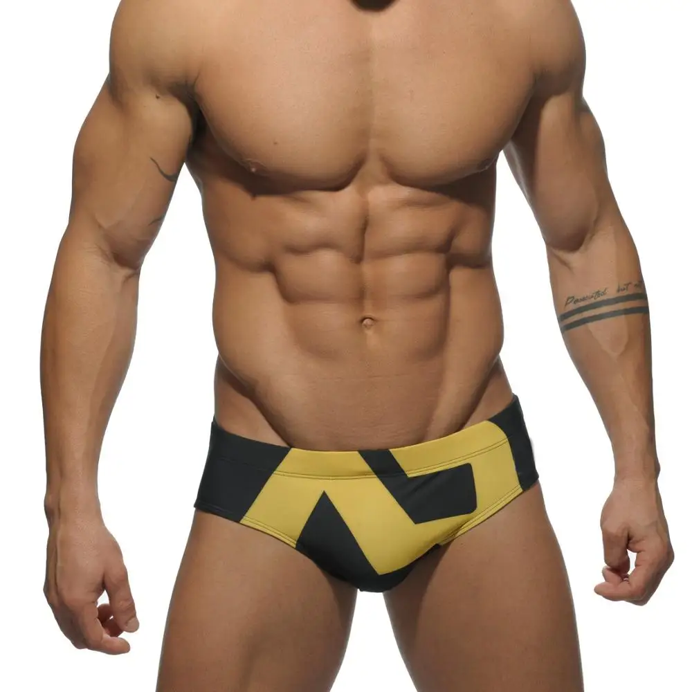 

Printing Men's Swimwear 2021Sexy Summer Swimsuit Briefs Low Waist Bathing Suit Bulge Beach Wear Fashion Short Sport Homme Swim