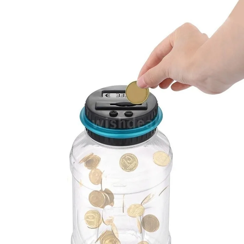 2.5L Piggy Bank Coin Electronic Digital Count LCD Counting Money Saving Box Jar Coins Storage For USD EURO GBP | Дом и сад