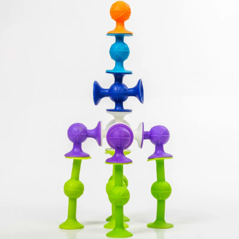 Pop присоски мягкие строительные блоки для детей Squigz &quotсделай сам&quot Детские