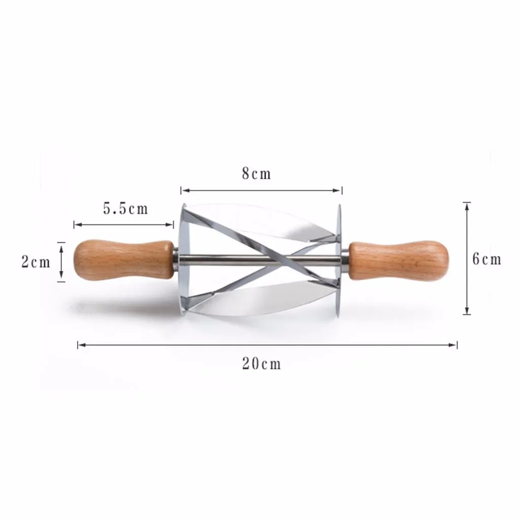 

Undefined Stainless Steel Dough Croissant Rolling Pin Roller Cutter Baking Tool Diy Accessories For Kitchen Tool Bakeware