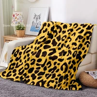 colorful leopard flannel blanket luxury animals skin fleece blanket 3d print for bedroom plush throw blankets office bedspread