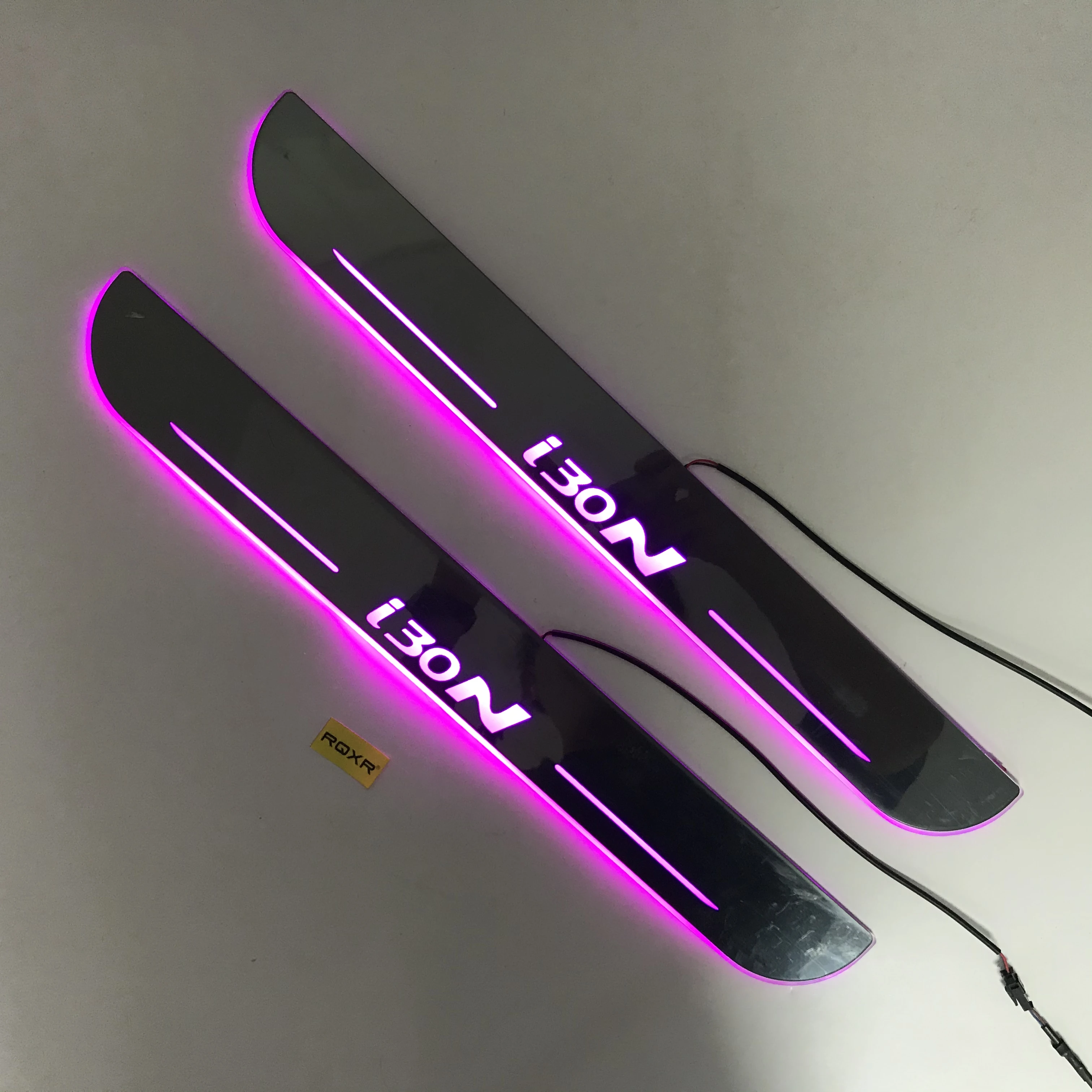 

RQXR led moving door scuff for Hyundai I30N dynamic door sill plate flat lining overlay Flowing/still light, 2pcs