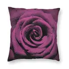 Персонализированный чехол для подушки с фиолетовыми цветами розы, домашний декор, 3D двухсторонний чехол для подушки с цветочным рисунком для автомобиля