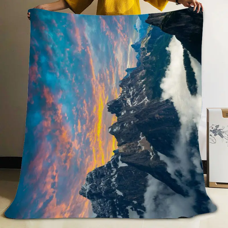 Prezzo Musife Custom Alps Mountain Flanella Coperta Progetta La Tua Coperta Coperte Di Flanella Per Divano Dropshipping Fai Da Te