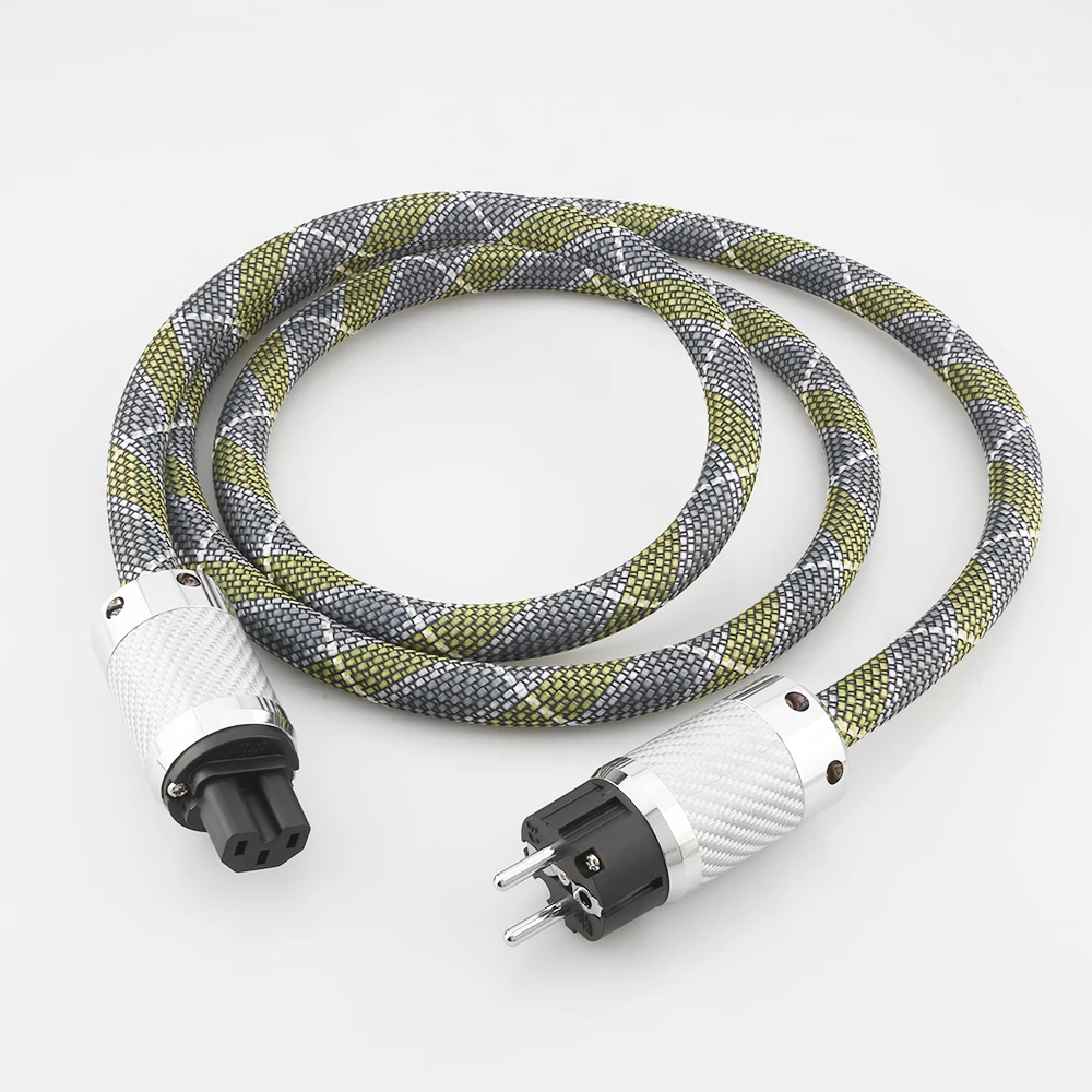 Высококачественный Audiocrast DW24 + P111, посеребренный сетевой кабель Schuko, удлинитель переменного тока, Hi-Fi аудиокабель