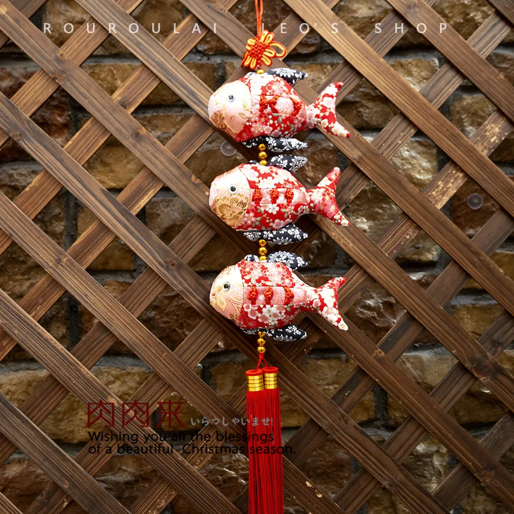 Искусственная благоприятная рыба орнаменты вышитая ткань кебаб юбилейное