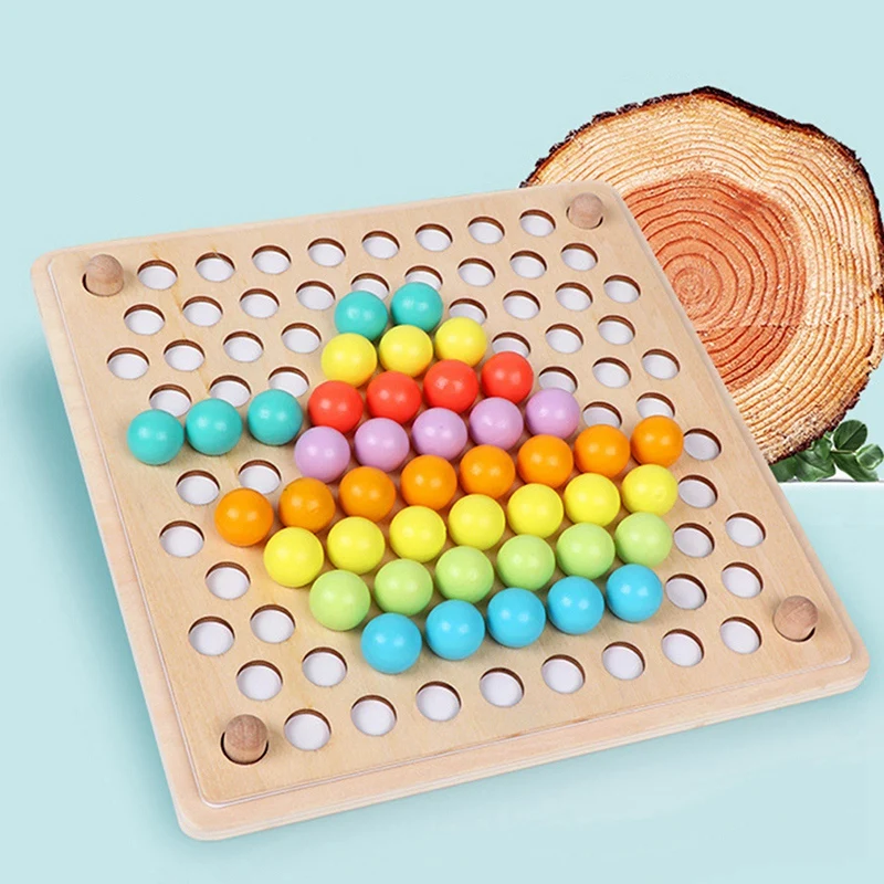 

Wooden Beads Game Educational Early Learn Children Clip Ball Puzzle Preschool Toddler Toys Kids Gifts