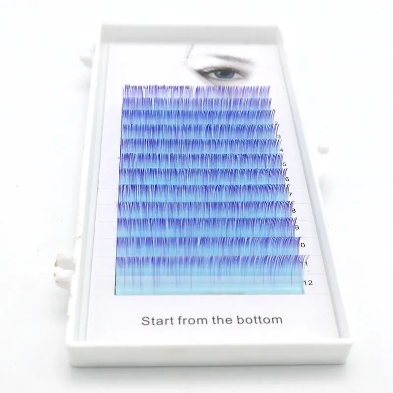 Ресницы HBZGTLAD накладные C/D Индивидуальные желтые и синие цветные 0 07-0 1 мм 8-15 |