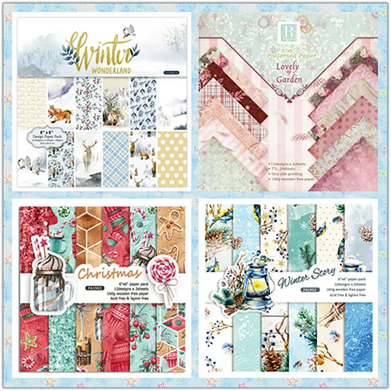 24 шт. бумажные пакеты для скрапбукинга 6 дюймов|Крафт-бумага| |