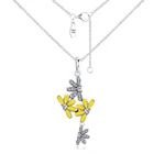 Женская серебряная Ослепительная подвеска в виде половинчатой маргаритки, ожерелья с бесплатной доставкой