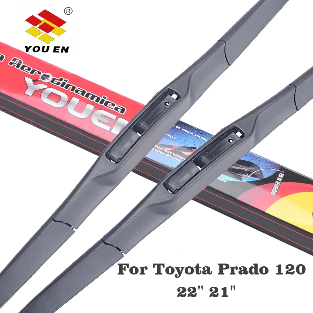 YOUEN щетка стеклоочистителя для Toyota Prado 120 2003-2008 пара 22 ''+ 21'' силиконовая резина ветровое стекло авто аксессуары