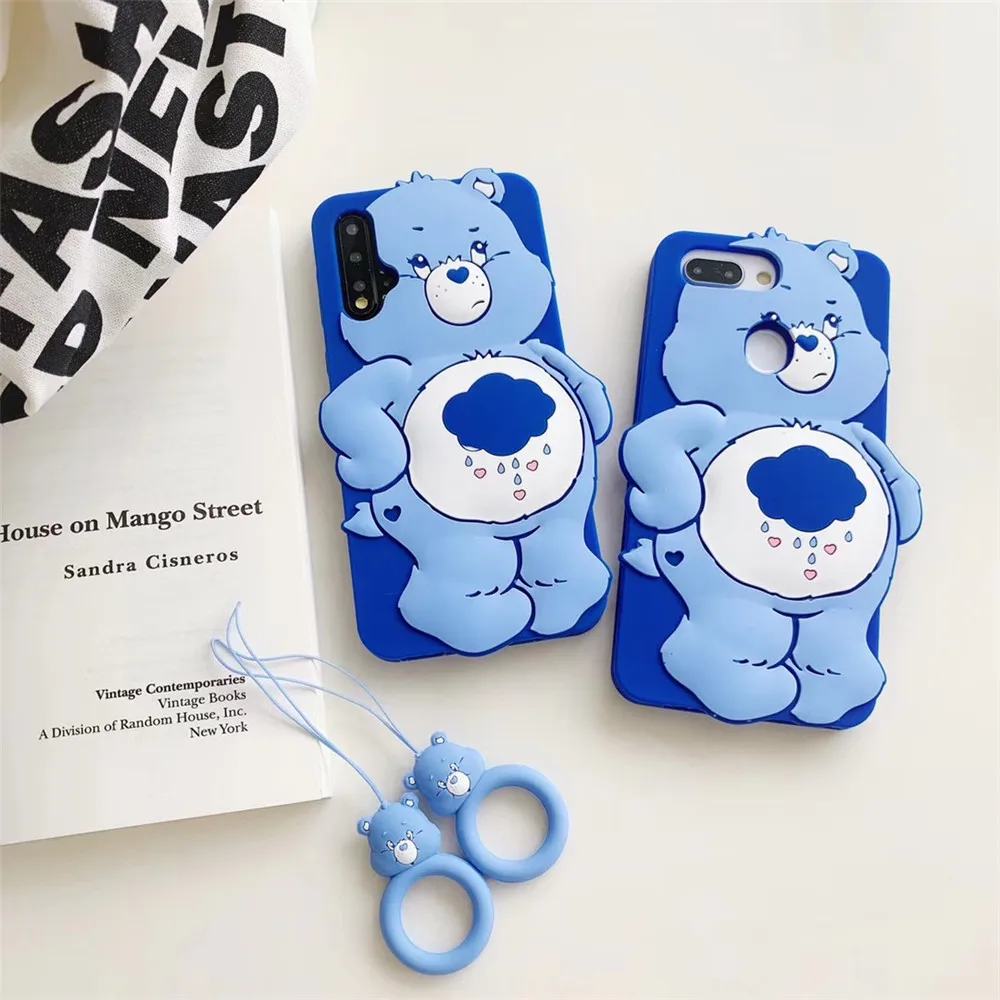 Милый Care Bears чехол для телефона для huawei P20 P20pro P30 P30pro mate 20 mate 20pro mate 20x Прекрасный Шарм мягкая накладка на заднюю панель из силикона с откидной крышкой