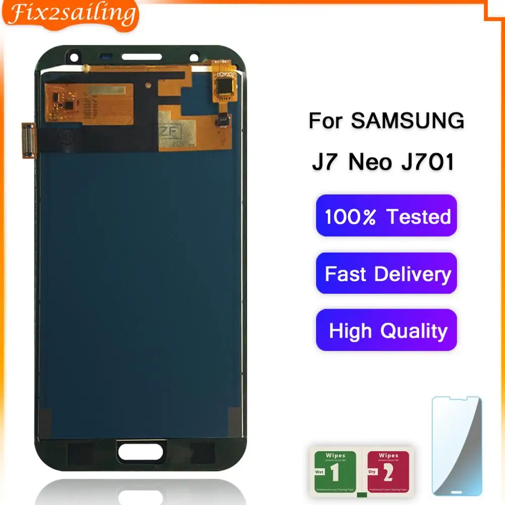 10pcsFIX2SAILING LCD Замена для Samsung Galaxy J7 neo J701 J701F J701M ЖК дисплей сенсорный экран