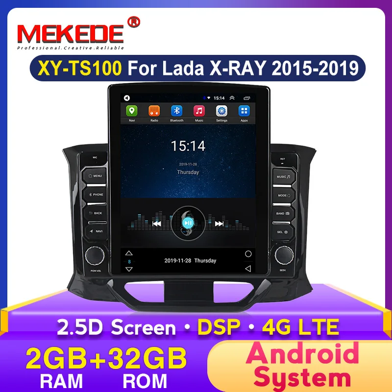 MEKEDE Tesla стиль для LADA X ray Xray 2015 2019 автомобильный Радио Мультимедиа Видео плеер