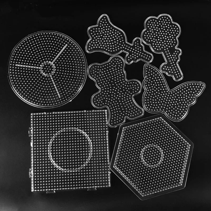 

5mm Hama Beads Toy DIY Beads tool Educational Tangram Jigsaw Puzzle Pegboard Template Kids