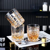 luxury carved crystal glass whisky glass high grade foreign wine glass nordic style wine glass creative beer glass wine set