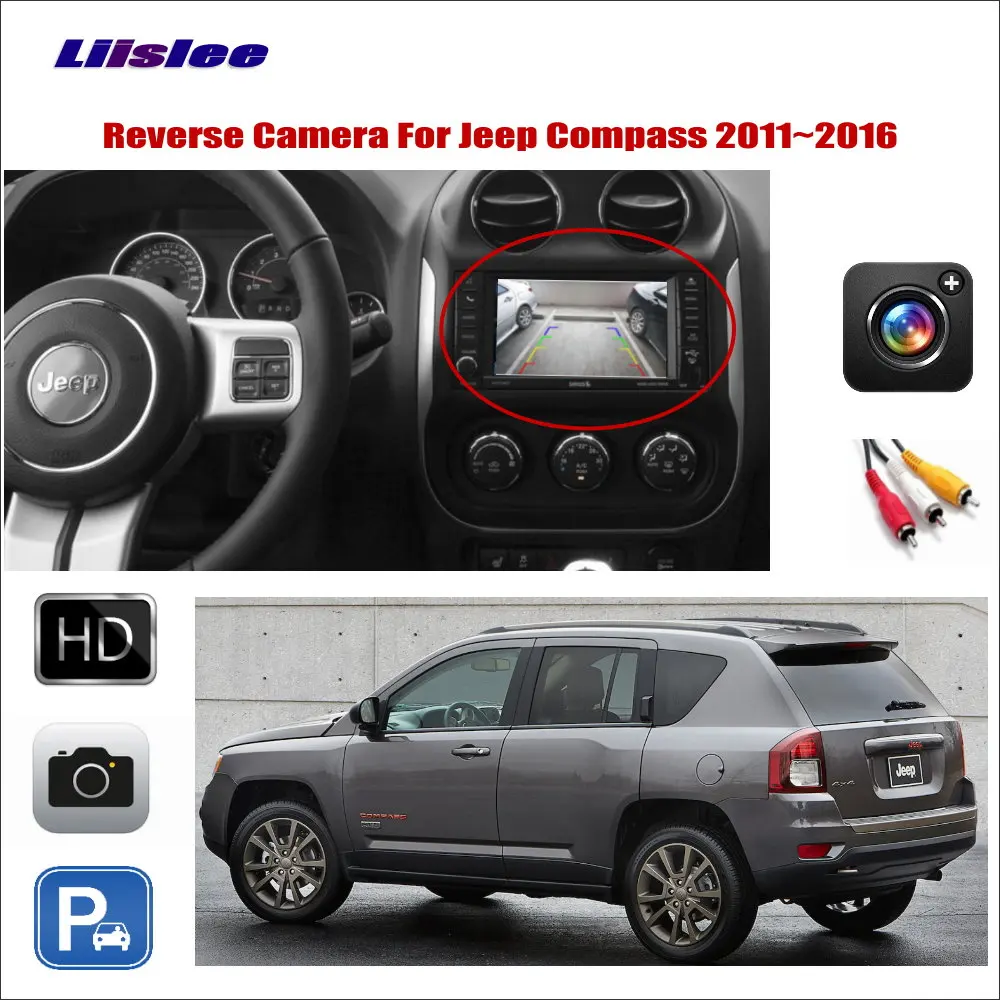 Задний вид автомобиля камера для Jeep Compass 2011 2016 совместимый оригинальный экран RCA