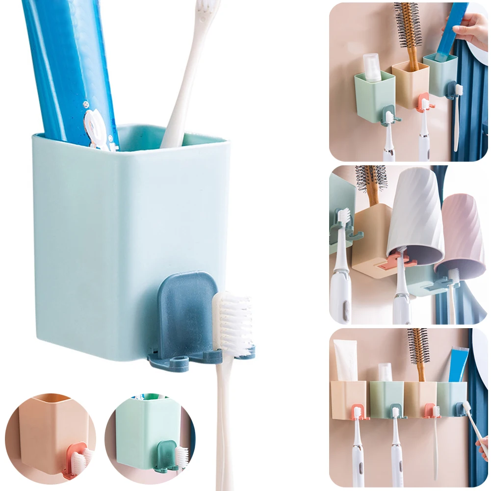 

Bathroom Accessories Set Toothbrush Holder Automatic Toothpaste Dispenser Holder Toothbrush Wall Mount Rack Bathroom Tools Set