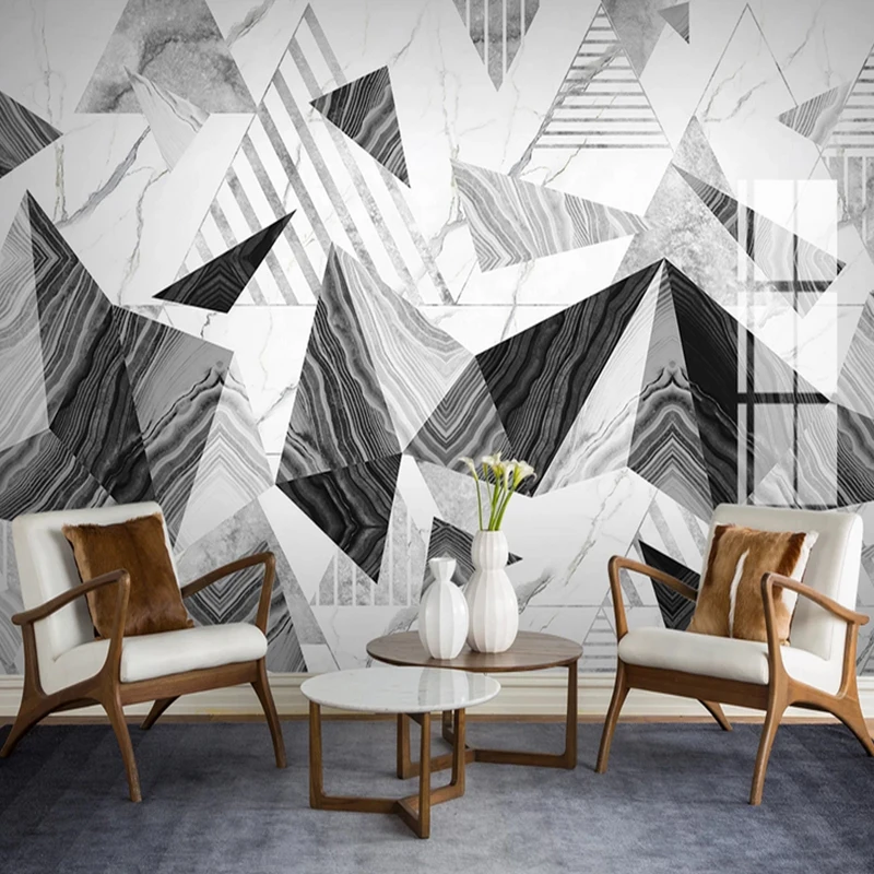 

Marble Wallpaper Stylish Geometric Wall Mural 3d Wallpaper For Walls