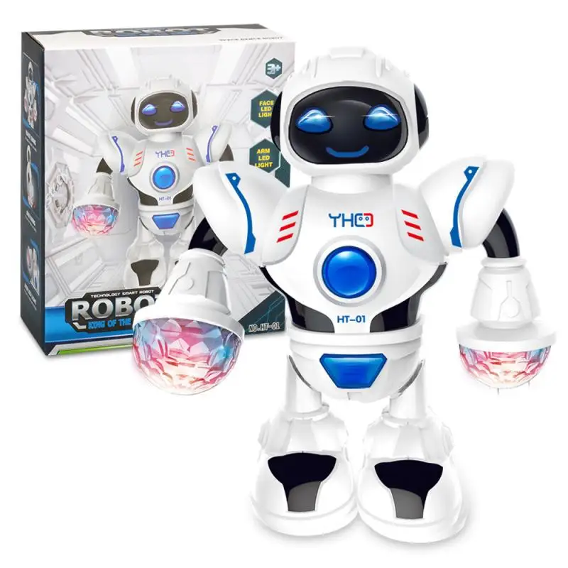 

Electric Dancing Robot Educational Toy With LED Light Music Space Walking Intelligent Model Robot Kids Birthday Gift Toys TSLM1