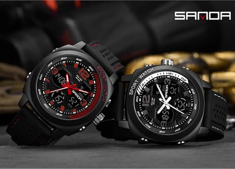 SANDA G стильные спортивные мужские часы Топ бренд класса люкс военные кварцевые