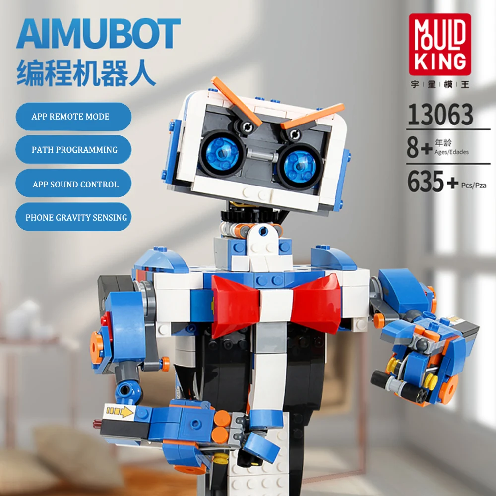 Mould King Moc Rc Intelligent Programming Robot Model Building Blocks High-Tech Educational Assembly Bricks Toys Gifts For Kids | Игрушки и