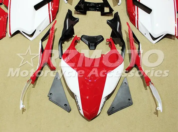 

Injection New ABS Motorcycle whole Fairings Kit Fit for Ducati 848 evo 1098 1198 1098 2007 2008 2009 2010 2011 2012 red white SP