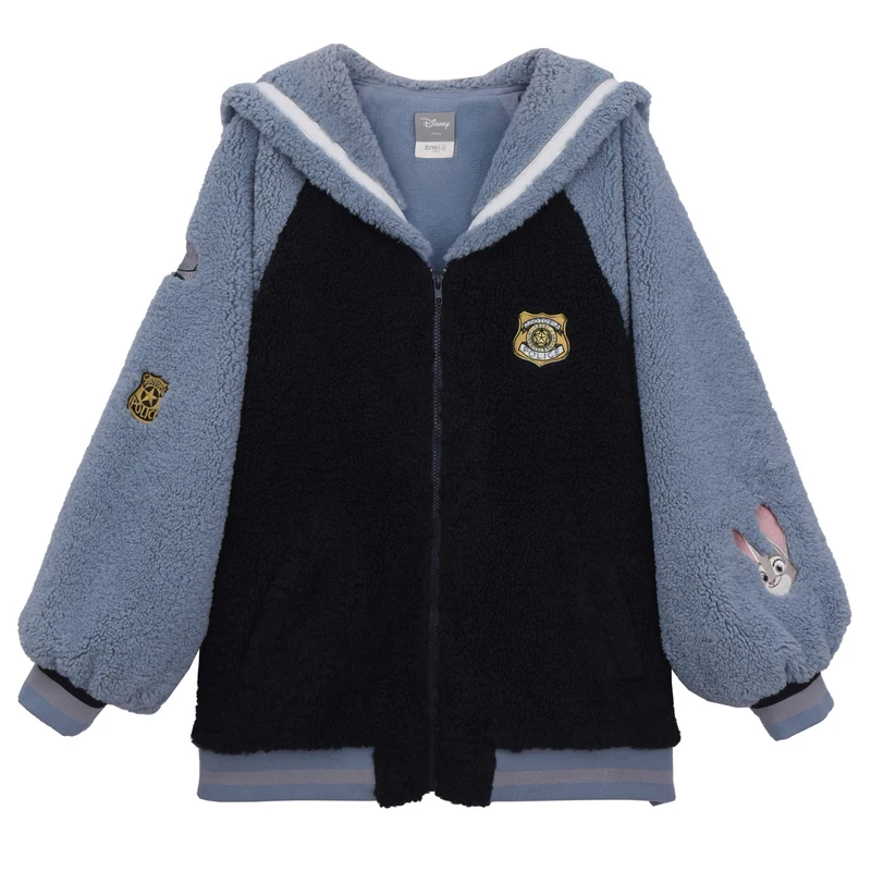 

Judith Hopps College Wind Navy Collar Hoodies Thicken Coat Cotton Jacket Hooded Sweatshirt With Ears Harajuku Cute Kawaii Autumn