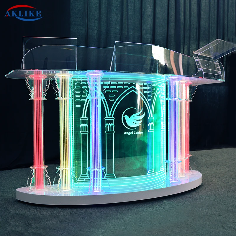 Акриловый Настольный диджейский стол AKLIKE светодиодный цветной подвижный