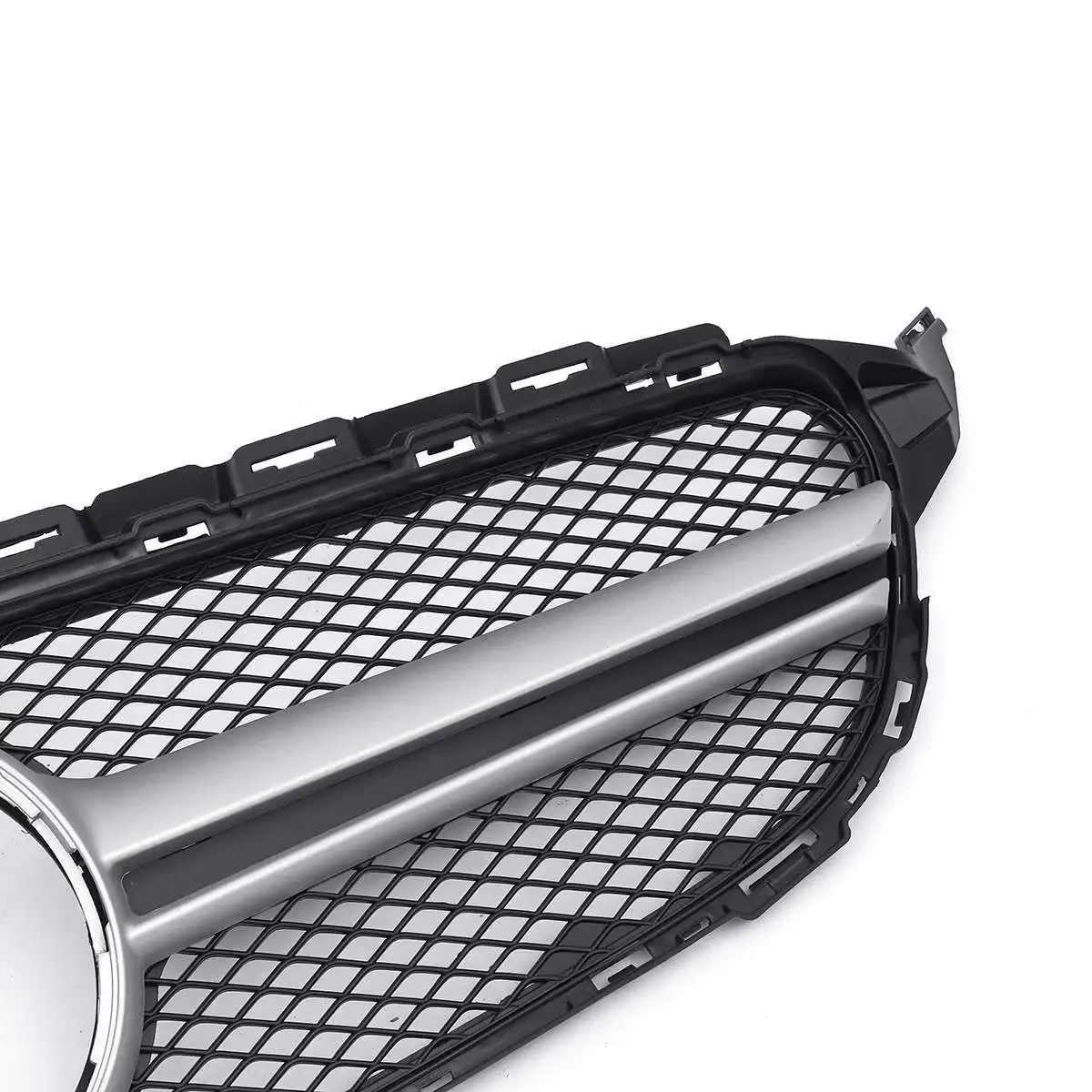 

Chrome Silver W205 Grille Car Front Grille Grill For Mercedes For Benz C Class W205 C200 C250 C300 C350 2015-2018 For AMG Style