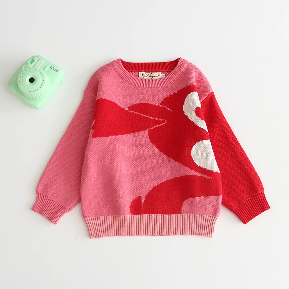 Girls'cardigan и полосатый вязаный свитер для маленьких девочек одежда осень-зима детская трикотажная одежда детский пуловер, свитер