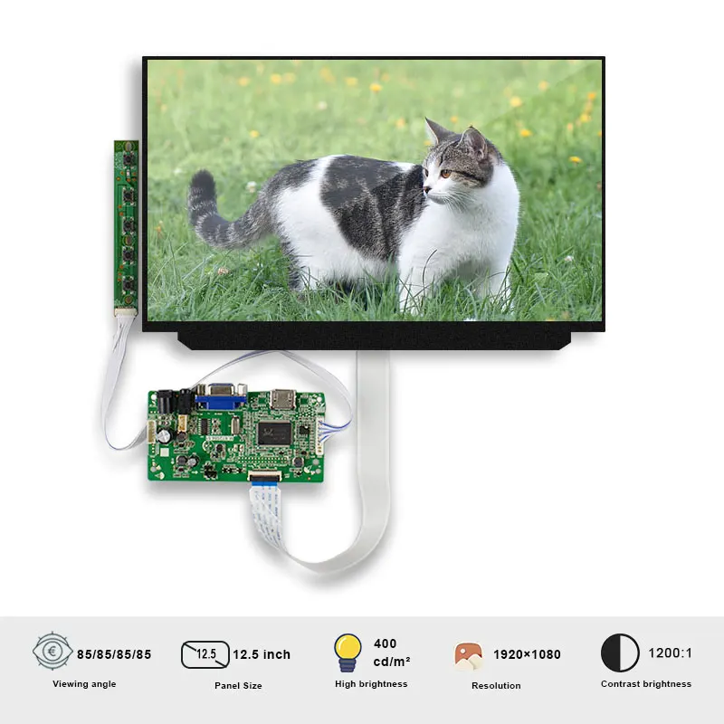 

Original IVO M125NWF4 R1 1920x1080 LCD FHD Display Screen With Board for Notebook 400 Nits 30 Pins 12.5 Inch