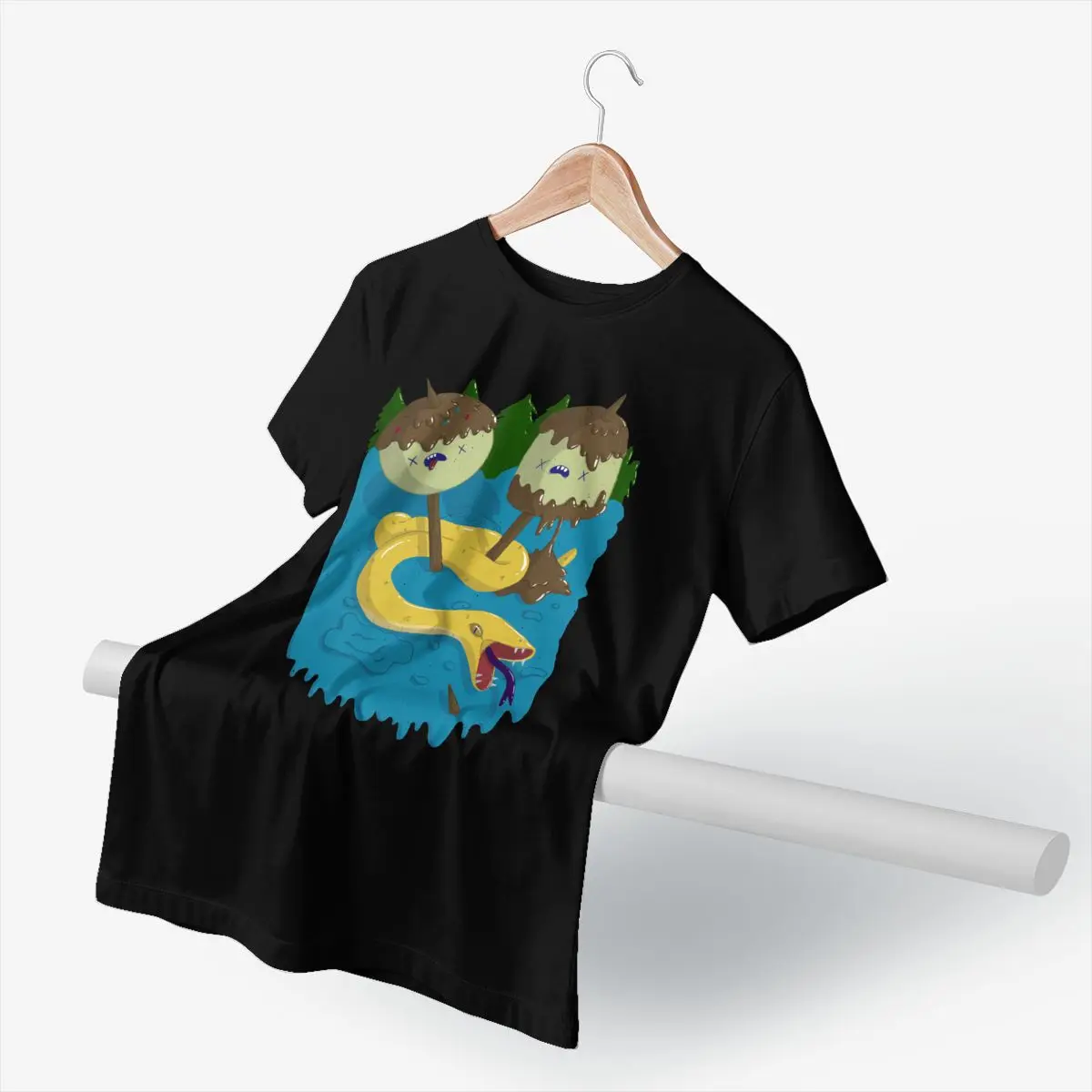 Футболка с надписью Adventure Time короткими рукавами в стиле рок Пляжная футболка