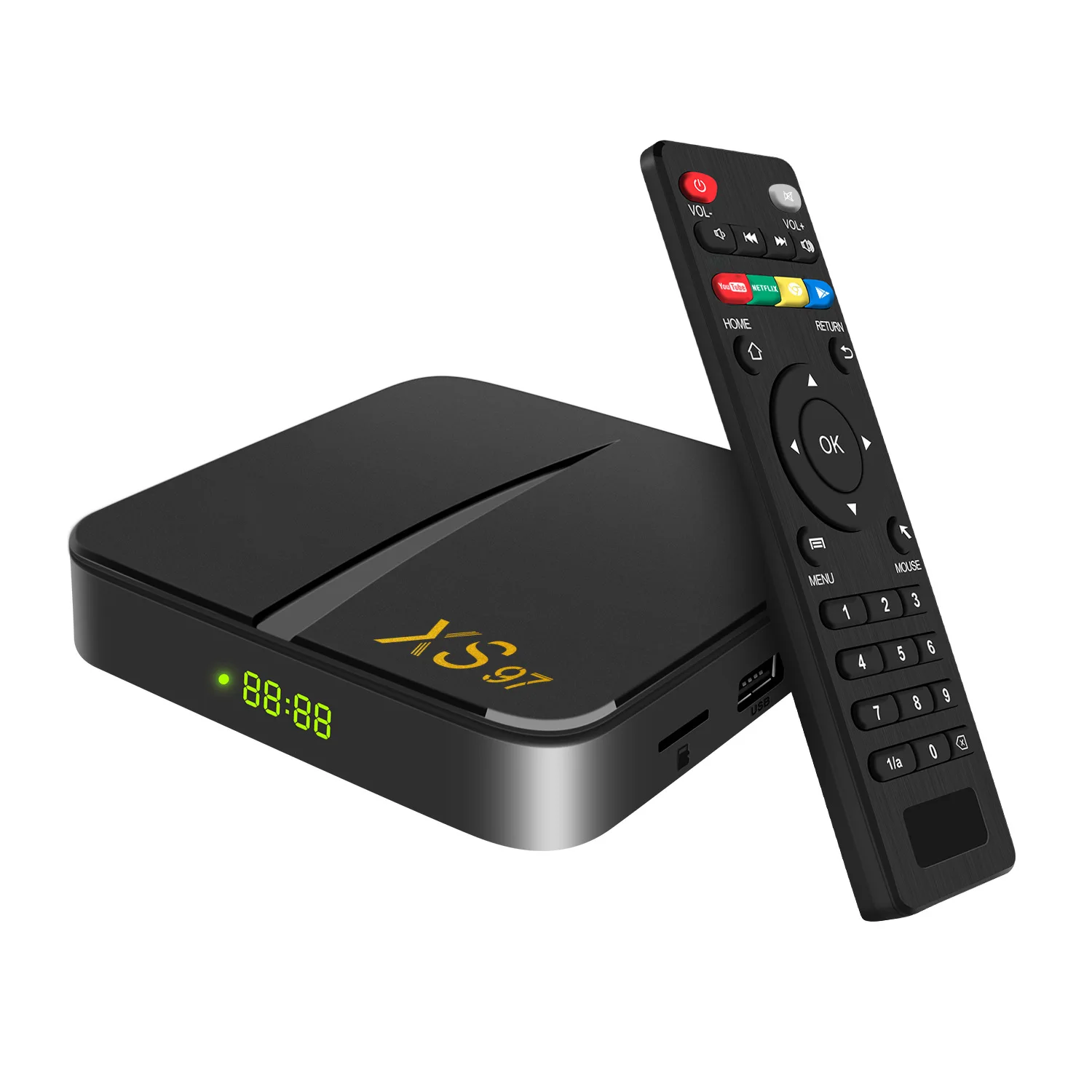 ТВ-приставка XS97 4K HDR с чипсетом Amlogic S905W Android Smart TV Box четырехъядерный 64-битный GPU Mali450