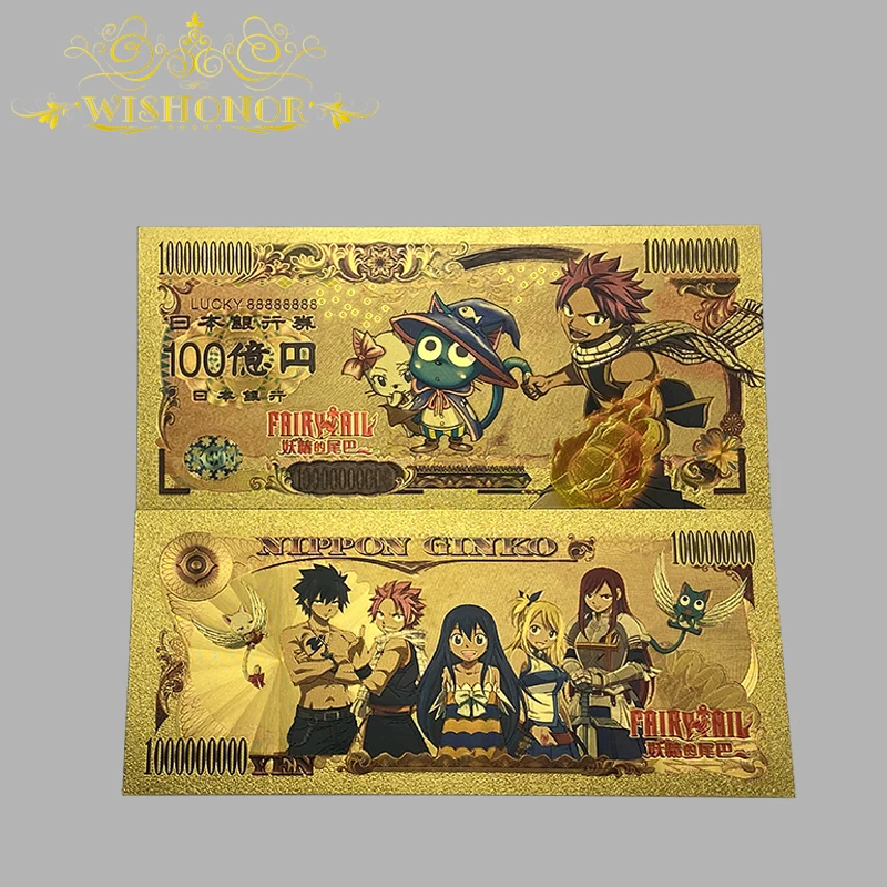 Japanese Yen Popular Anime Hot Role Color Print Gold Foil 24K Plastic Card | Дом и сад